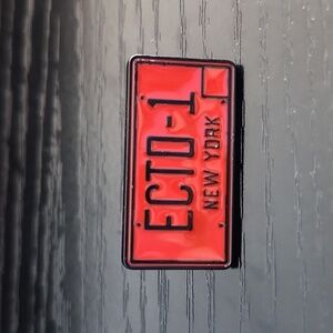 Ghostbusters ECTO-1 License Plate Inspired Enamel Pin